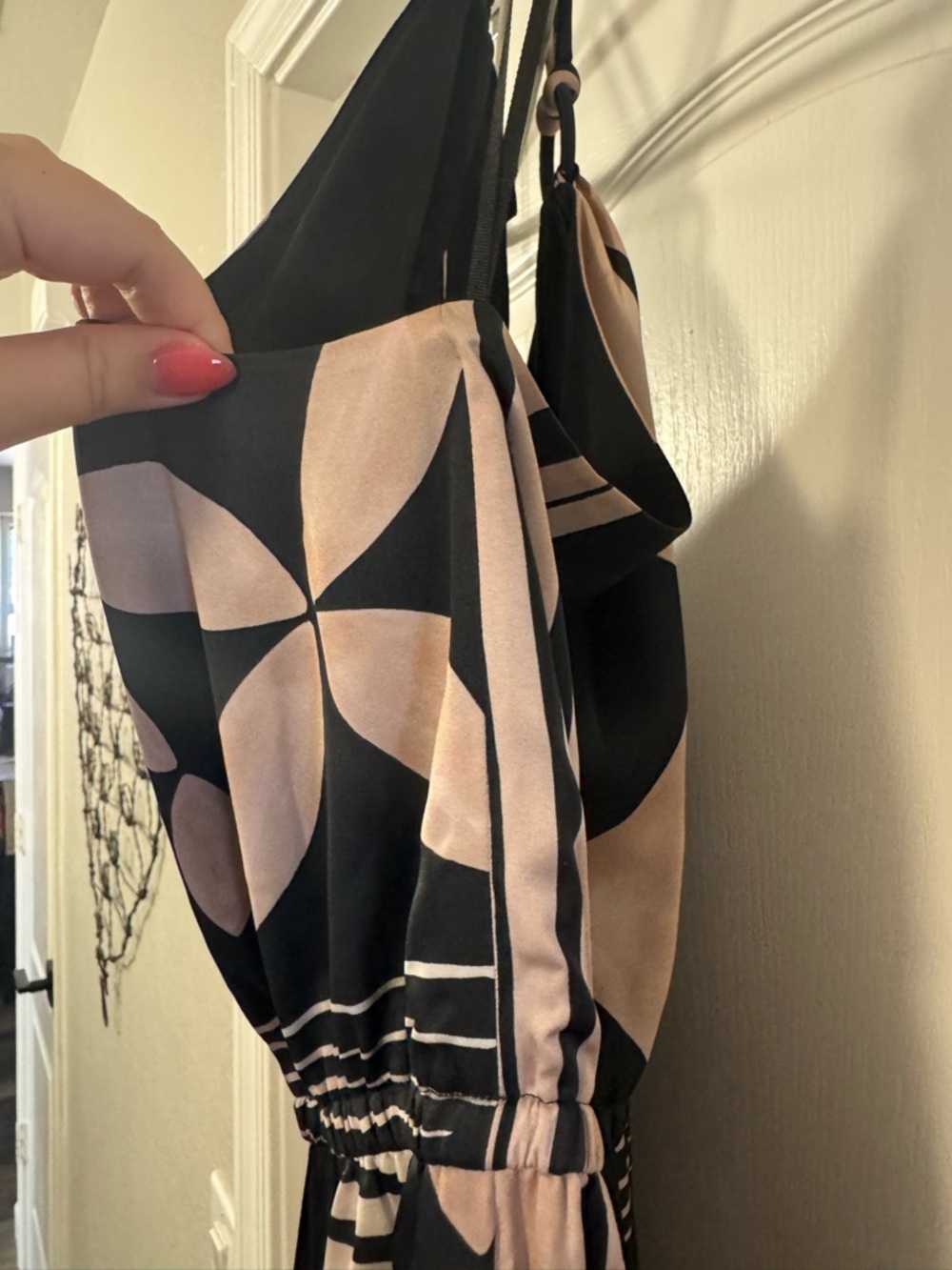 Express Black and Blush Halter Maxi Dress - Picture 12 of 16